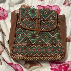 Myra Bag Multicolor Geometric Backpack